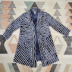 Chicos Travelers Jacket Open Cardigan Blouse Size 0 / Small